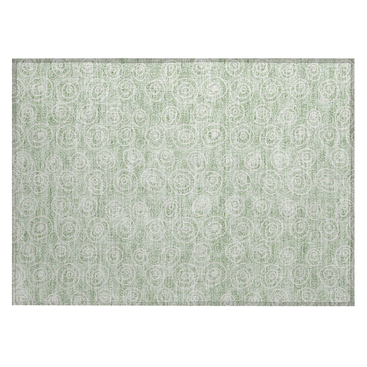 Washable Geometric Indoor / Outdoor Rug