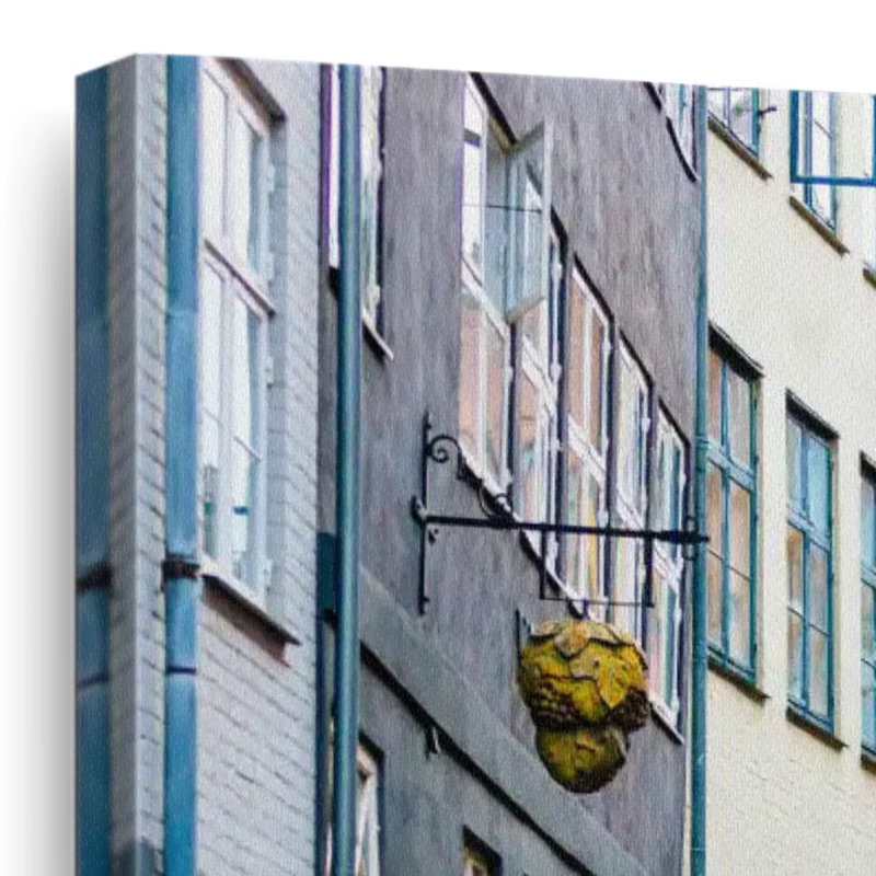 Street In Copenhagen, 8" H x 12" W, Wrapped Canvas