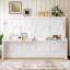 Lit escamotable double avec bureau, station de charge USB, blanc-123833716-123833715