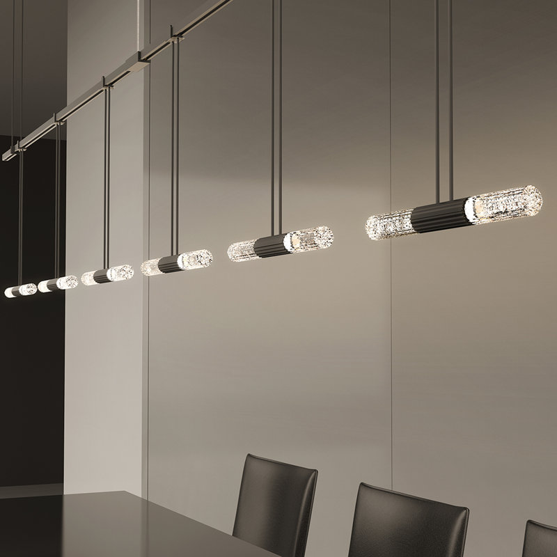 Suspenders 12 - Light Dimmable LED Cylinder Chandelier
