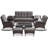 Esquer 7-Piece Outdoor Wicker Nighttime Conversation Set With Rocking Chairs, Ottomans And Fire Pit Table-1714355498-1714355499
