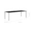 Etheldreda Rectangular Metal Outdoor Dining Table , 90cm cm W cm D-2130794889-2130794890