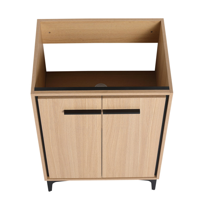 Meuble-lavabo de 24 po sans lavabo supérieur - Armoire élégante avec technologie américaine, bois d'ingénierie pour la décoration
