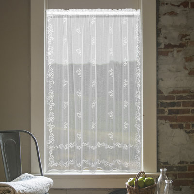 Iker Lace Sheer Curtain Single Panel