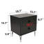 Table de chevet 2 tiroirs Keionte, 19,7 po x 21,7 po x 15,7 po | 100% panneau de particules enduit de mélamine, pieds en métal, dimensions du tiroir: 18,1 po x 6,7 po | Conception géométrique élégante, parfaite pour la chambre à coucher ou le salon-517377630