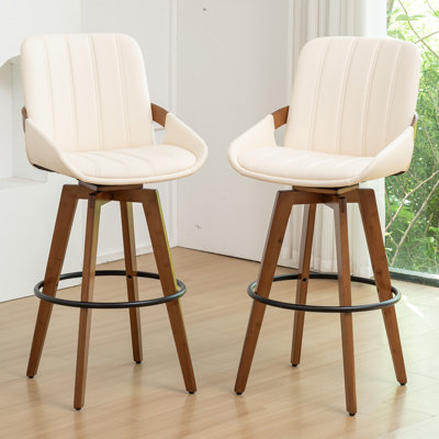 Swivel Yes Faux Leather Bar Stool