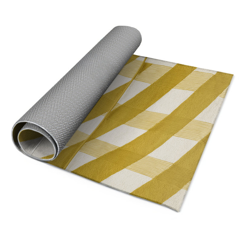 Tapis d'intérieur et d'extérieur à carreaux beige