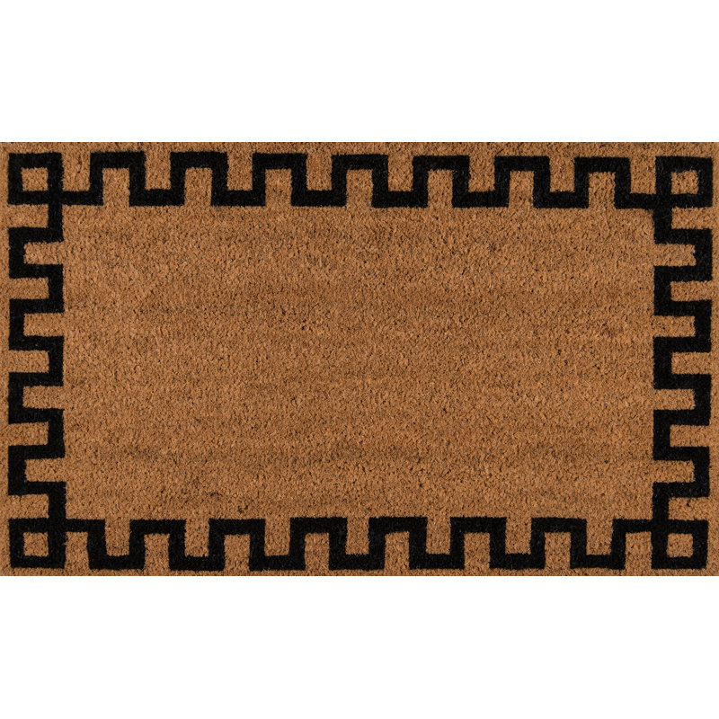 Park Greek Key Hand Woven 30 in. x 18 in. Non-Slip Outdoor Door Mat