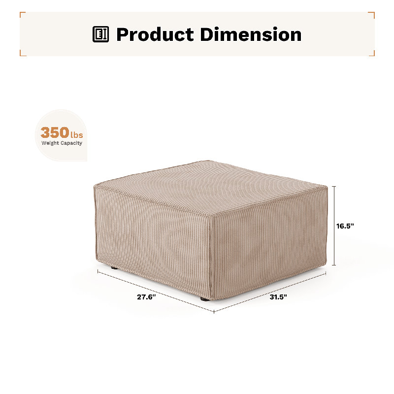 Fauteuil d'appoint modulaire Bennett, Tanné