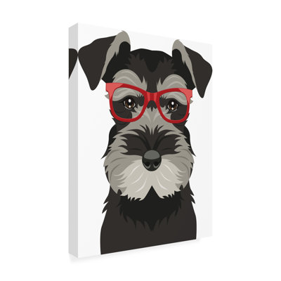 Miniature Schnauzer Wearing Hipster Glasses Modern & Contemporary
