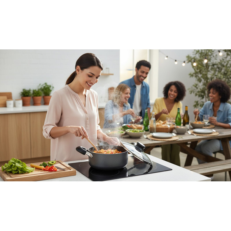 11 Qt Non-Stick Aluminum Sauce Pot, 11 Qt