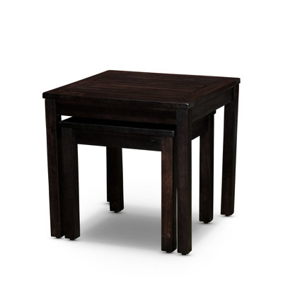 Tables gigognes en bois d'eucalyptus de 2