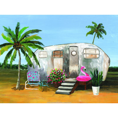 " Beach Camper Fun " Painting Print