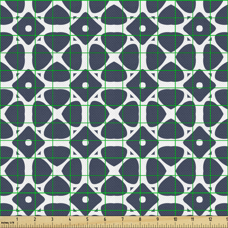 Channay Monochromatic Classic Tiling Multi-Purpose Fabric