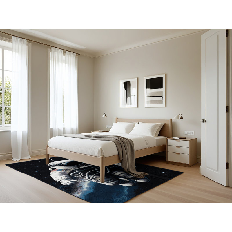 Tapis gris lavable à la machine, Rectangle 5 pi x 7 pi