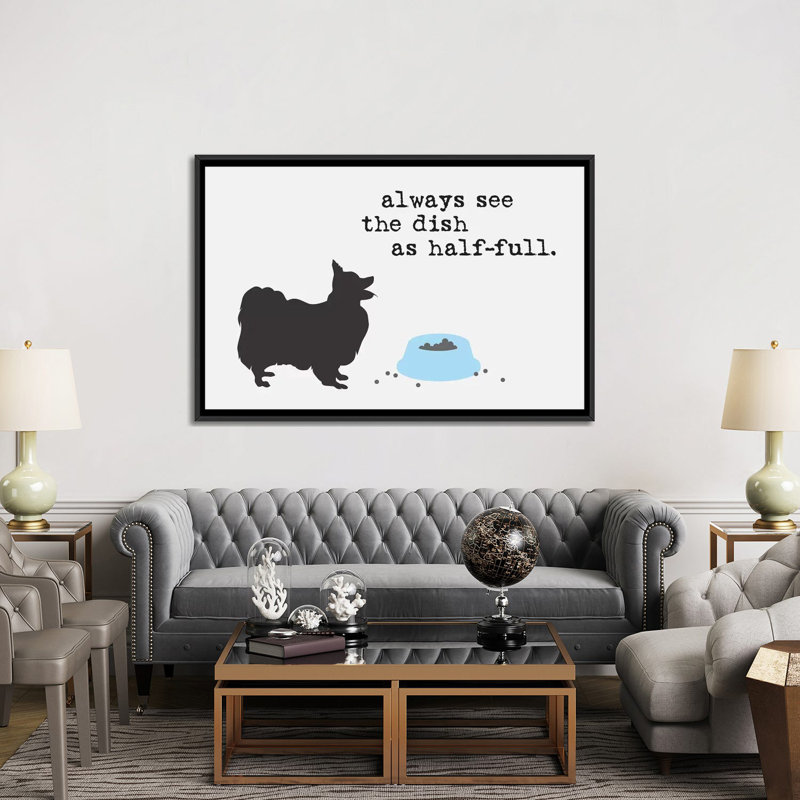 «Half Full III» par Dog is Good and Cat is Good - impression sur toile tendue, H 40 po x l 60 po x P 1,5 po, Pas de tapis