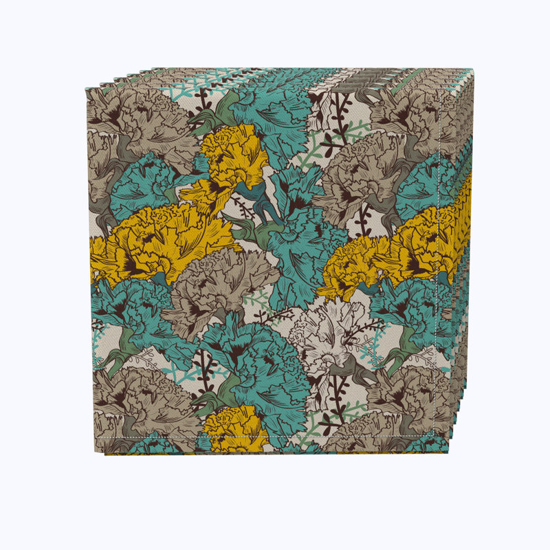 Cotton Floral Square Napkin