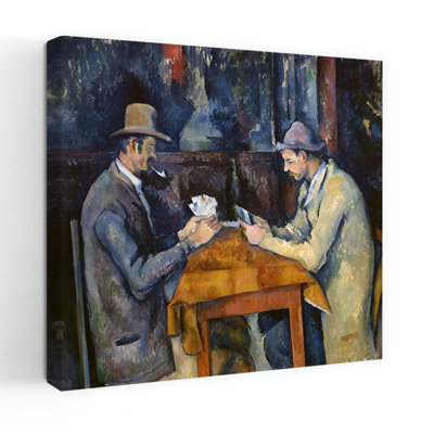 Les joueurs de cartes, impression d'art contemporain classique coloré de 1893 à 1896