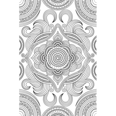 Coloring Pattern by Artisticco - Wrapped Canvas Print