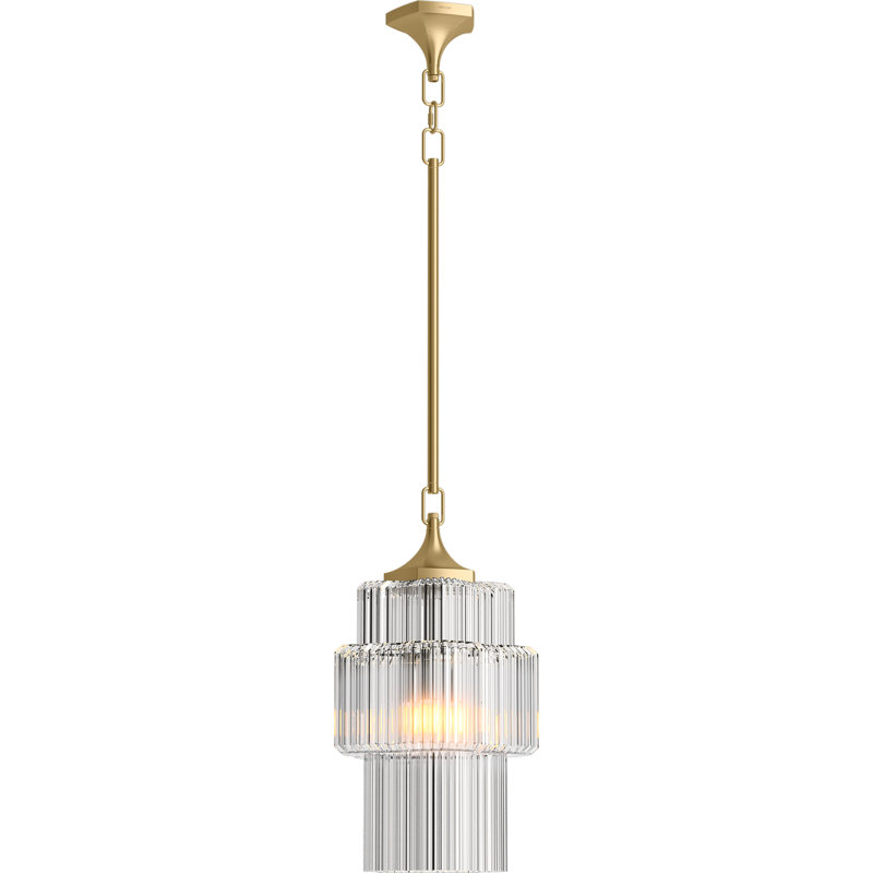 Occasion 3 Light Pendant, Brushed Moderne Brass