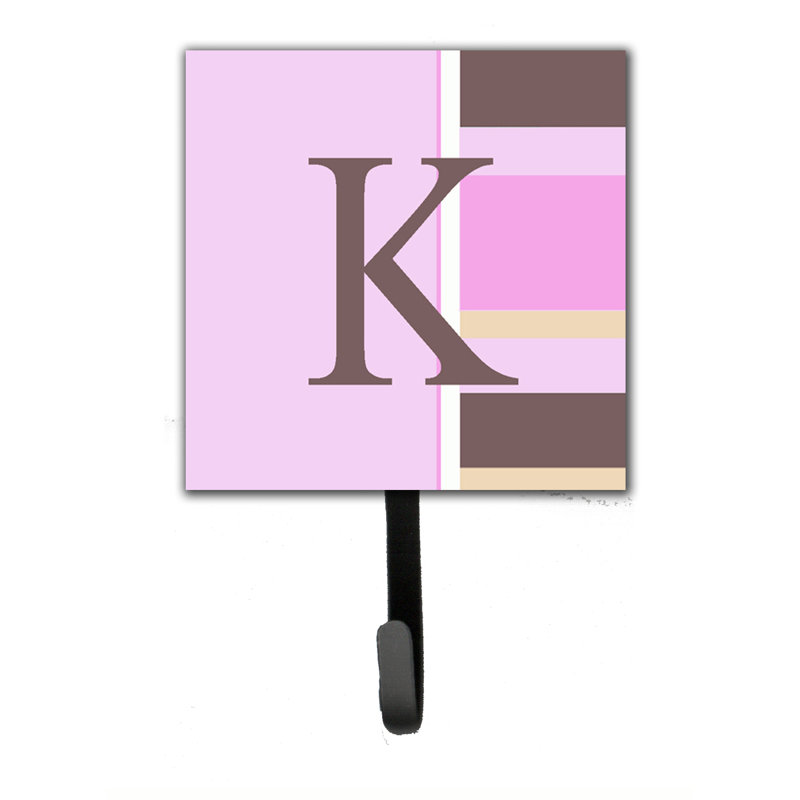 Crochet mural rayures monogramme, K