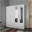 Rangement blanc avec 2 miroirs