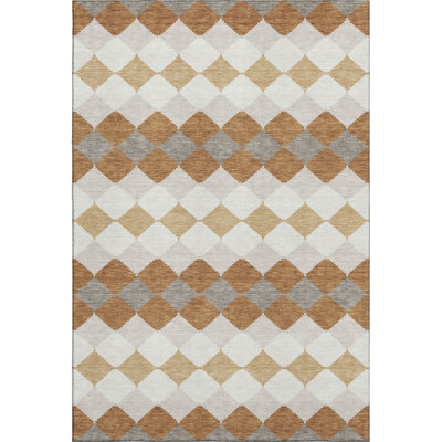 Premium Machine Washable Laclede AMF1007 Geometric Rug
