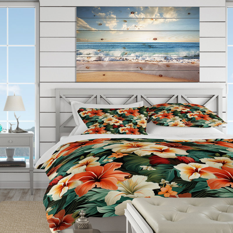 Ensemble de housse de couette Paradise Mirage, Housse de couette simple + 1 taie décorative stan