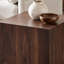 Table basse 16 po x 16 po x 16 po en panneau de fibres à densité moyenne en bois de noyer au design luxueux, décoration parfaite pour le salon.