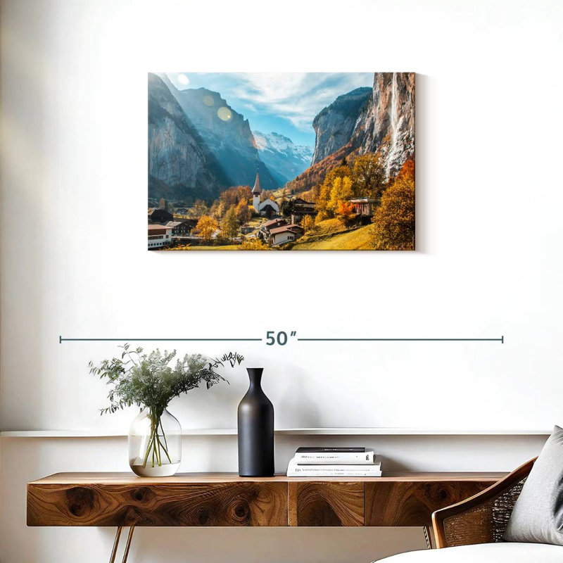 Alvord Lauterbrunnen en automne, H 20 po x l 30 po