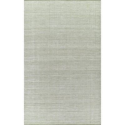 Acerra Hand Woven PET Geometric Green Indoor Outdoor Rug