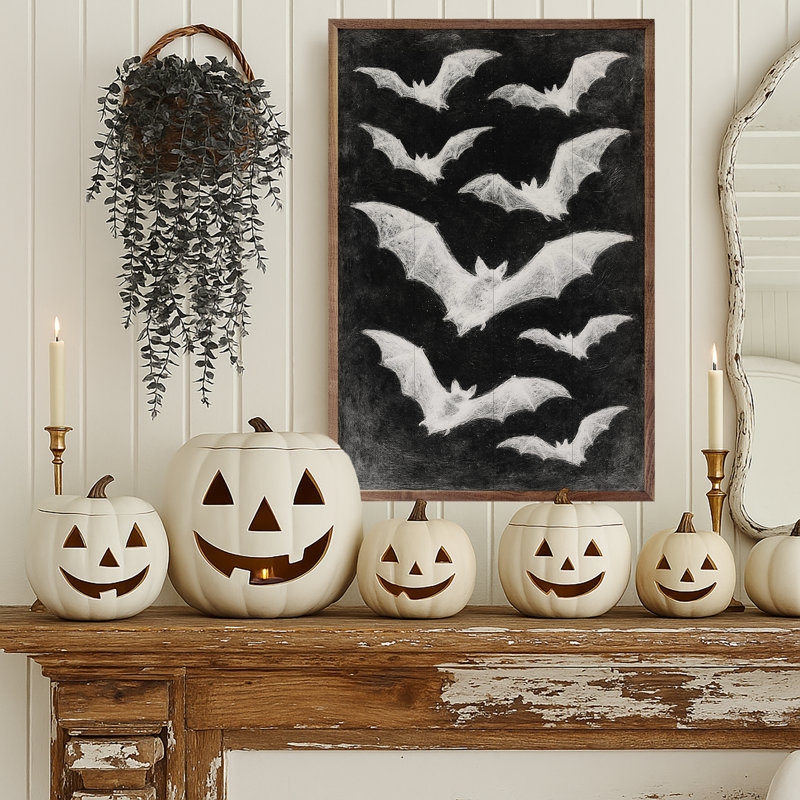Bats Black, 16" H x 10" W