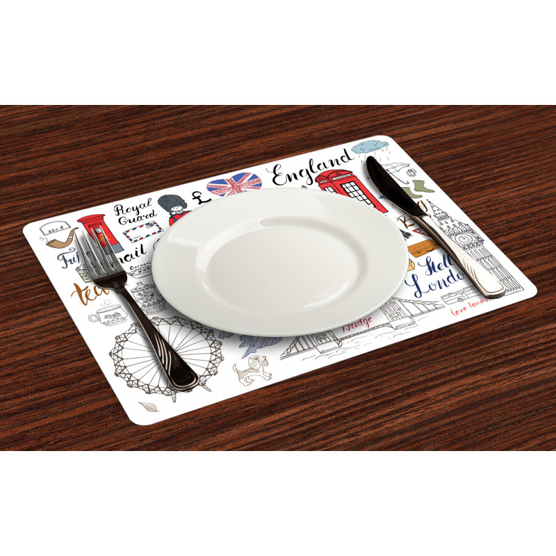 Ashwanth Hipster London Double Decker Bus Placemat