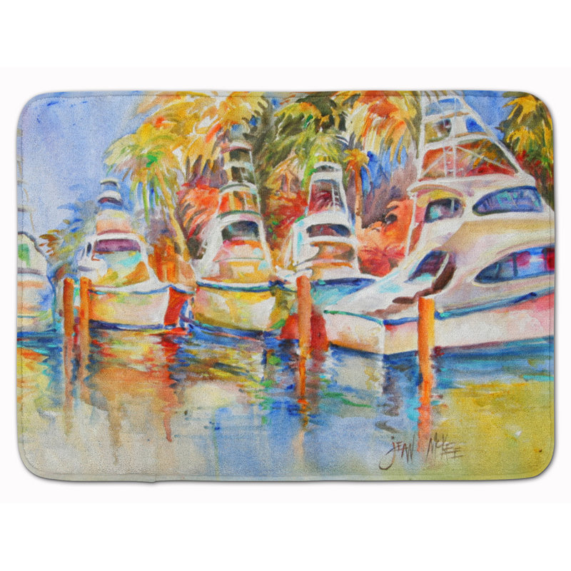 Tapis pour salle de bain en mousse à mémoire de forme de bateau