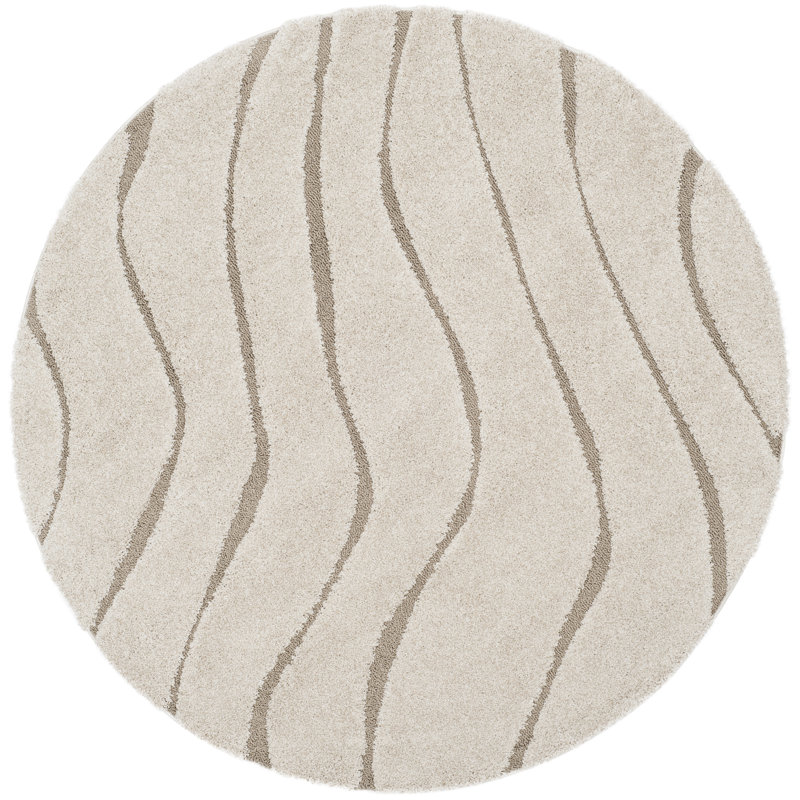 Hibben Solid Colour Area Rug, Round 201cm