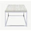 Table basse en chêne clair et chrome avec base ouverte