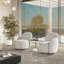 Fauteuil d'appoint pivotant à accoudoirs multiples 31,5 po Bertolde LAF, multicolore beige