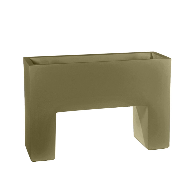 Muro Resin Elevated Planter, 7.75" H x 11.75" W x 4" D, Black