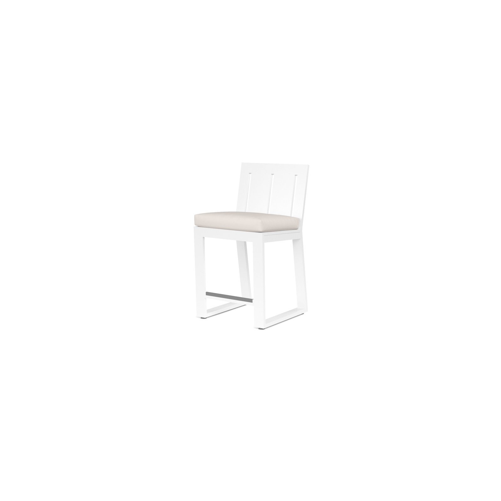Camela 40.39'' Outdoor Bar Stool with Sunbrella® Cushion, Canvas Natural Sunbrella® Canvas, Bar Stool (26" Seat Height)