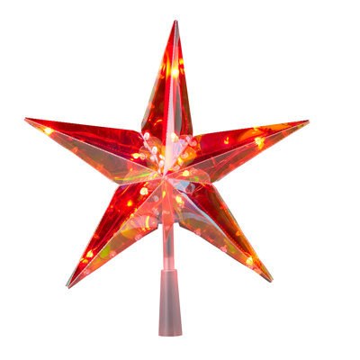 Décoration pour sommet de sapin Prismatic Star 11,4 "10 DEL Vivvi