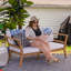 Causeuse de jardin en acacia Bodie