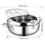 Poêle à frire japonaise en acier inoxydable 304 avec contrôle de la température de la vidange d'huile et couvercle pour cuisinière à induction