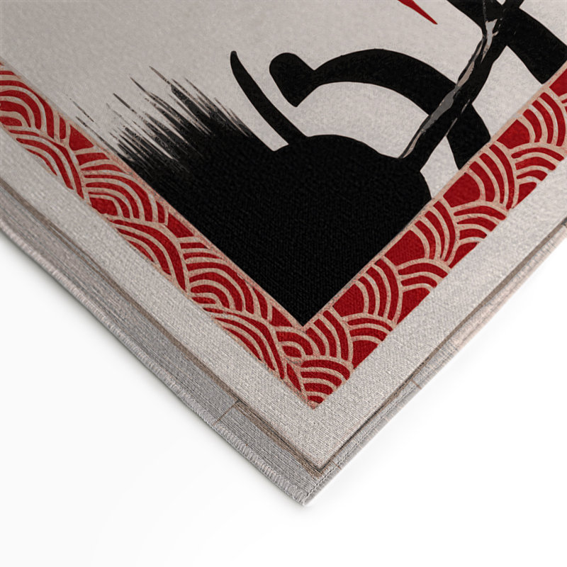 Tapis intérieur et extérieur Crimson Horizon, Rectangulaire 8 pi x 10 pi
