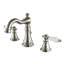 Robinet de salle de bain espacé à deux poignées à 3 poignées et fixation sur le comptoir avec bonde escamotable Kingston Brass-28237092