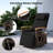 Set Of 2 Outdoor 360° Swivel Rattan Recliner Chair Patio Wicker Chaise Lounge Chair-576040642