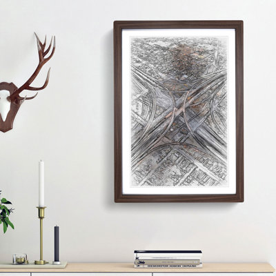 Highways of Los Angeles in Abstract - Picture Frame Graphic Art Print