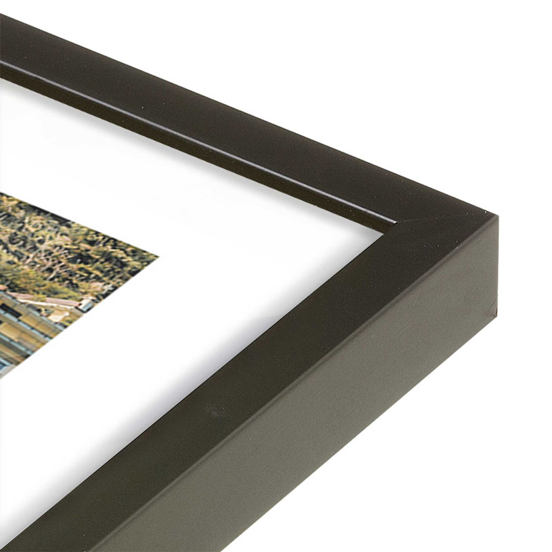 Impression de palette Hillside,, H 12 po x l 15 po x P 1,25 po, Cadre photo noir satiné