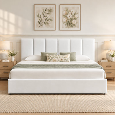 Balynda Upholstered Platform Storage Bed With 4 Drawers,California King