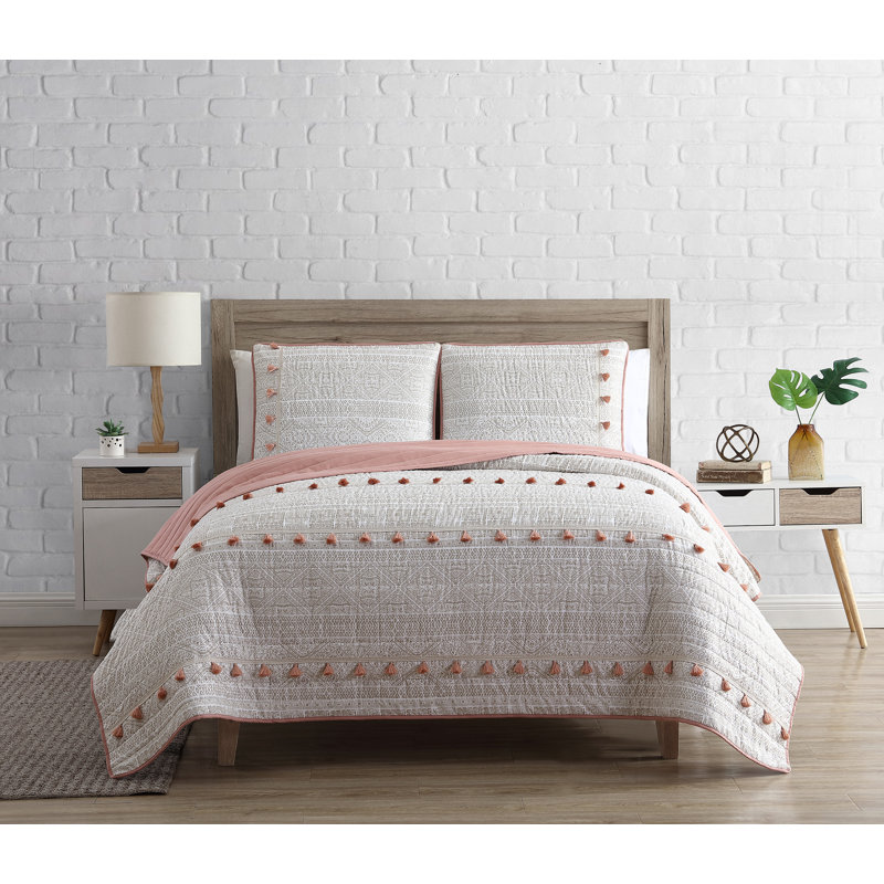 Ensemble de courtepointe en microfibre Frente, Courtepointe pour lit simple + 1 taie décorative