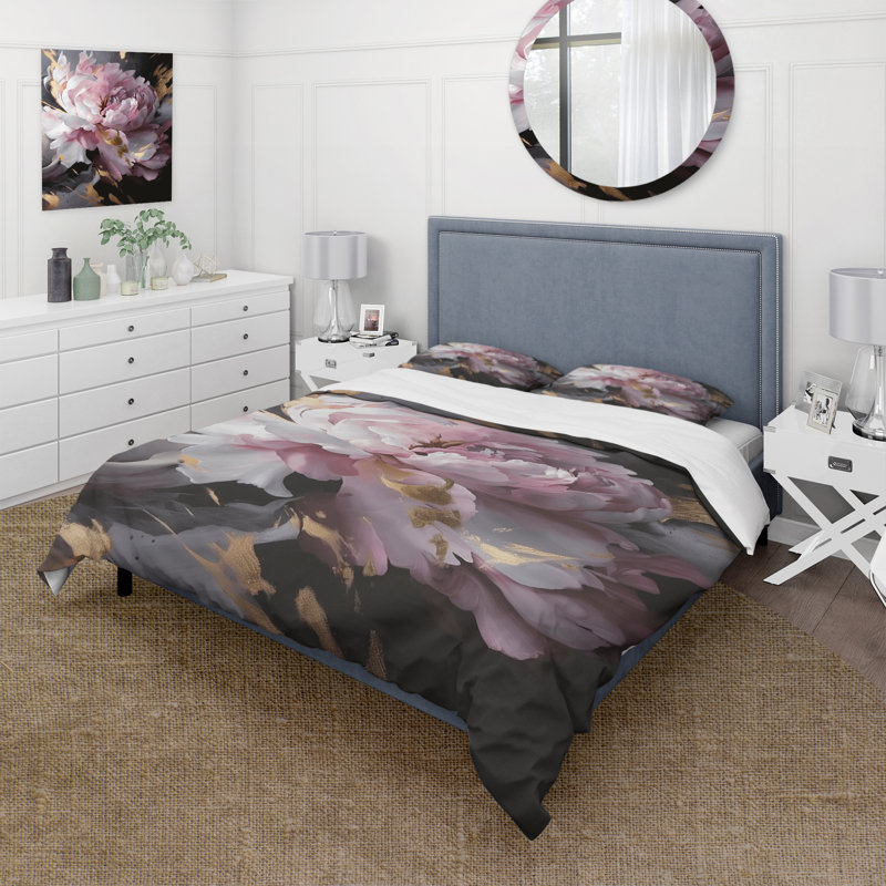 Ensemble de housse de couette en microfibre / polyester Harmonious, Housse de couette simple + 1 taie décorative stan